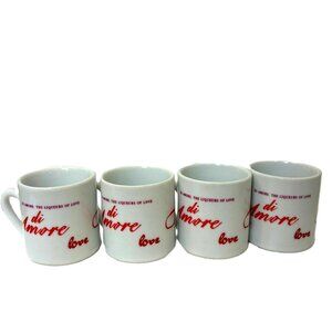 EXPRESSO Cups Di Amore The Liqueurs of Love Set of Four Demitasse Cups